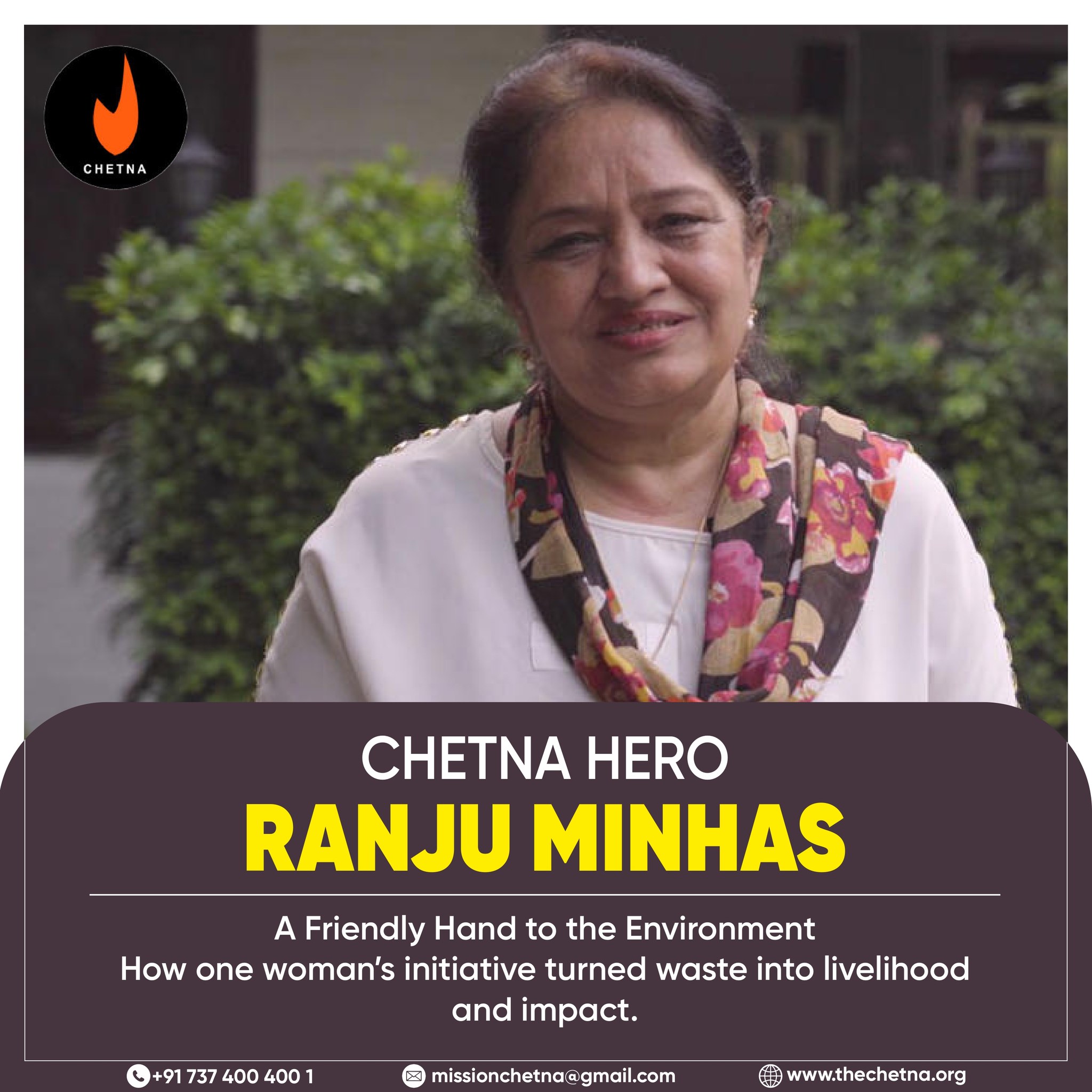 🌱 From Waste to Worth 💪Meet Ranju Minhas, the woman turning fabric scraps into sustainable change.With 40+ women by her side, she’s diverted over 1,500 kg of waste from landfills — creating livelihoods and saving the planet, one stitch at a time. 🧵🌍👩🔧 Empowering women
♻️ Fighting waste
💚 Building a greener future✨ Change begins with small, collective steps.
⬅️Swipe left to Read her story
📣 Share to support grassroots climate action!Call us: 📞 +91 737 400 400 1
Write to us: 📧 missionchetna@gmail.com
Visit our website to join the mission.
Link in the bio🔗#ChetnaHero #SustainableLiving #WomenForClimate #WasteToWealth #GrassrootsImpact #EcoWarrior #RanjuMinhas #Upcycling #ClimateAction #MissionChetna
