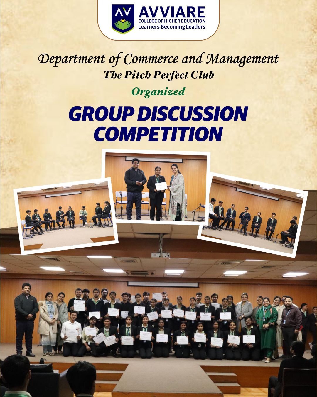 Empowering Minds through Discussion!The Department of Management and Commerce at Avviare Educational Hub under the initiatives of its The Pitch Perfect Club successfully hosted a group discussion session on key topics like Leadership, Mental Health, AI, and more!
Kudos to our students for their active participation and enthusiasm!#AvviareEducationalHub #Management #Commerce #GroupDiscussion #StudentLife