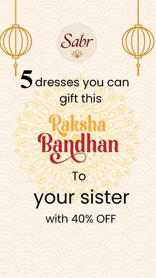 Celebrate the eternal sibling bond with a touch of Sabra!
This Raksha Bandhan, gives her the dress of her dreams — handpicked with love, wrapped in tradition.Get FLAT 40% OFF + an extra 10% OFF on prepaid orders!Make her glow with joy.
🌐 Shop the look she deserves only on our website. @sabr_bydiatripathiVisit now : www.sabrbydia.com#RakhiGiftIdeas #RakhiWithSabra #EthnicElegance #RakhiStyle #GiftHerTradition #AnarkaliLove #ShararaStyle #LehengaLover #IndianWearMagic #TraditionalYetTrendy #DesiLook #EthnicWardrobe #FashionForSisters #IndianFashionDiaries #FestiveStyleEdit #WomensEthnicWear #StylishSisterLook #CultureInStyle #EleganceInEveryThread