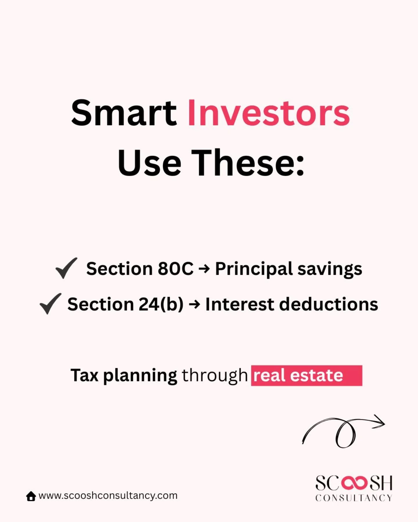 March isn’t just about closing the financial year… it’s about opening smarter opportunities.
Why let your money go only one way—tax—when it can build an asset too?
Leverage:
✔ Section 80C – Principal savings
✔ Section 24B – Interest deductions
✔ Smart tax planning through real estate
Because 31st March isn’t just a deadline… it’s a decision point.
Don’t just pay tax.
Position it into property.
Explore ready-to-move opportunities with Scoosh Consultancy.
#TaxSaving #RealEstateIndia #InvestmentSmart #PropertyInvestment #WealthCreation Section80C Section24B TaxPlanningIndia RealEstateInvesting FinancialYearEnd