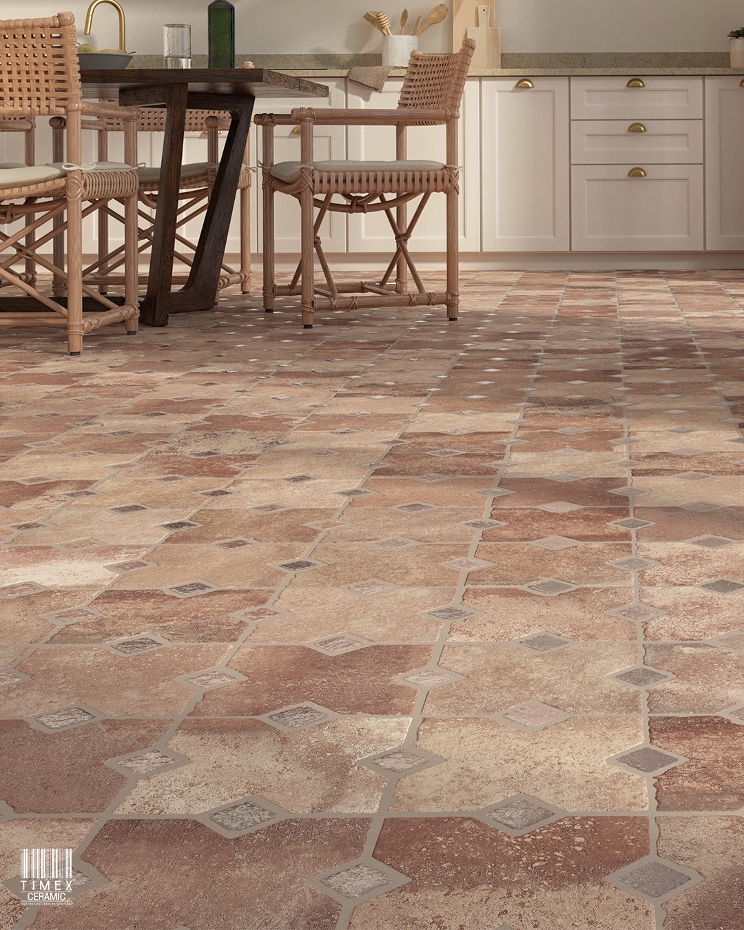 The floor doesn’t just support the space. It defines it.
This tile introduces a patterned surface that quietly elevates the entire environment. The interplay of tonal variation and geometric detail creates a sense of depth that feels both grounded and refined.
Its textured character brings warmth into the space, while the structured layout maintains visual discipline. This balance allows the floor to stand out without overwhelming the surrounding elements.
Across dining areas, living zones, or entryways, it shapes the overall ambience, making the space feel considered, cohesive, and complete.
A surface that builds atmosphere from the ground up.
Explore the full details on our website
#FloorTileDesign #CeramicTilesIndia #InteriorAmbience #Surface Design