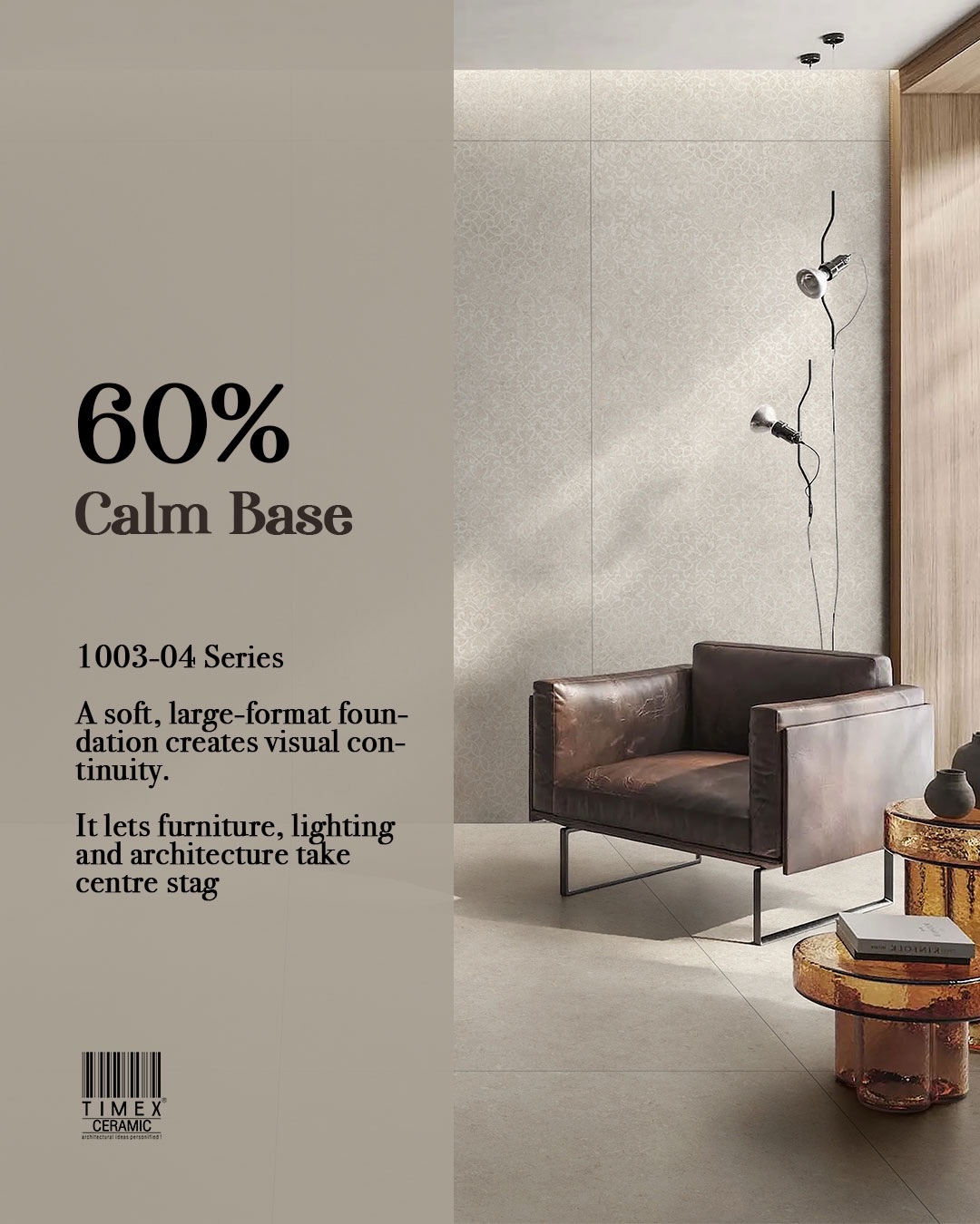 Luxury isn’t created by one material. It’s created by balance.
The most timeless interiors follow a simple formula.
A calm foundation that lets the space breathe.
A handcrafted element that brings warmth, rhythm, and personality.
And a bold accent that adds depth without overpowering the design.
For this palette, we’ve paired the soft elegance of the 1003-04 Series, the crafted geometry of the Colonial Series, and the refined graphic detail of the Yoko Series.
Different materials.
Different textures.
One cohesive interior.
Because great spaces aren’t designed by adding more.
They’re designed by choosing better.
1003-04 Series
Finish: Matt
Application: Wall & Floor
Size: 800 Ă— 1800 mm
Colonial Series
Finish: Matt
Application: Wall & Floor
Sizes: 80 Ă— 200 mm | 165 Ă— 165 mm
Yoko Series
Finish: Glossy
Application: Wall
Size: 75 Ă— 300 mm
#TimexCeramic #LuxuryInteriors #InteriorMaterials #TileDesign #ArchitecturalInteriors