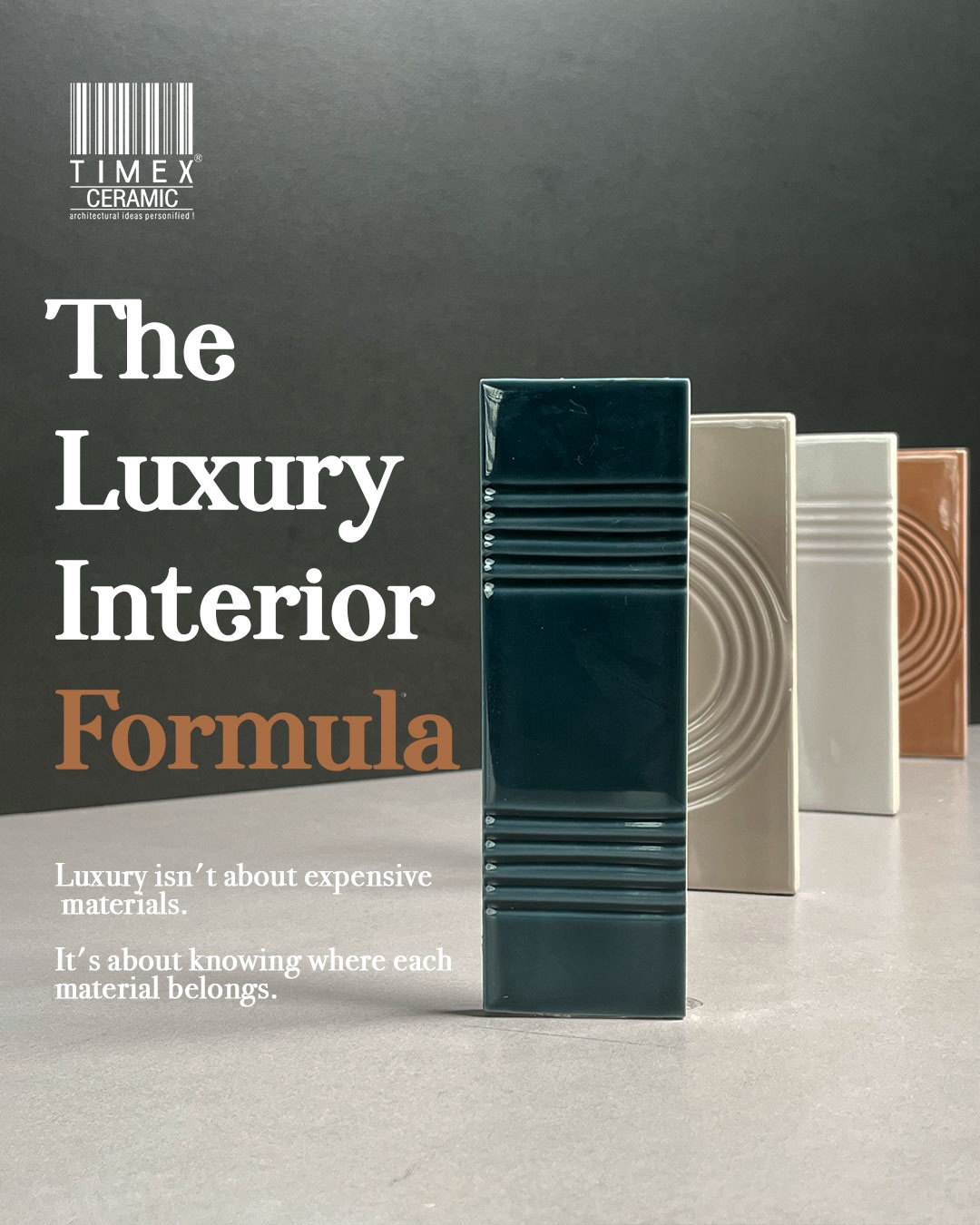 Luxury isn’t created by one material. It’s created by balance.
The most timeless interiors follow a simple formula.
A calm foundation that lets the space breathe.
A handcrafted element that brings warmth, rhythm, and personality.
And a bold accent that adds depth without overpowering the design.
For this palette, we’ve paired the soft elegance of the 1003-04 Series, the crafted geometry of the Colonial Series, and the refined graphic detail of the Yoko Series.
Different materials.
Different textures.
One cohesive interior.
Because great spaces aren’t designed by adding more.
They’re designed by choosing better.
1003-04 Series
Finish: Matt
Application: Wall & Floor
Size: 800 Ă— 1800 mm
Colonial Series
Finish: Matt
Application: Wall & Floor
Sizes: 80 Ă— 200 mm | 165 Ă— 165 mm
Yoko Series
Finish: Glossy
Application: Wall
Size: 75 Ă— 300 mm
#TimexCeramic #LuxuryInteriors #InteriorMaterials #TileDesign #ArchitecturalInteriors