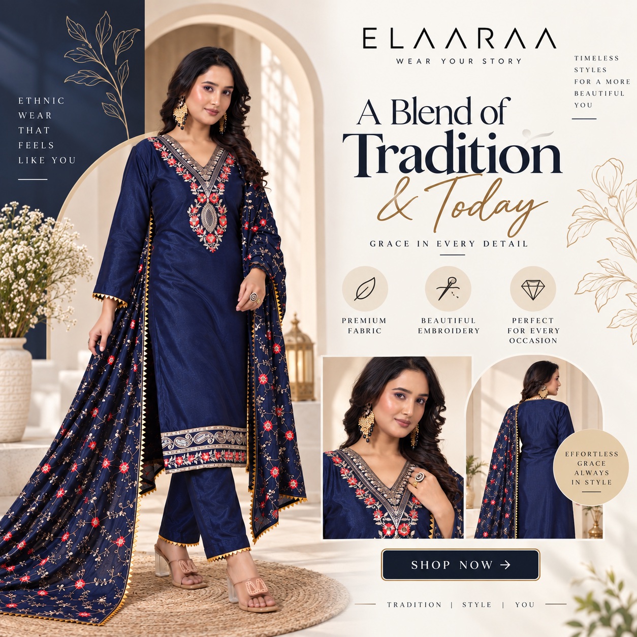 💙 A Blend of Tradition & Today ✨ Bring timeless ch…