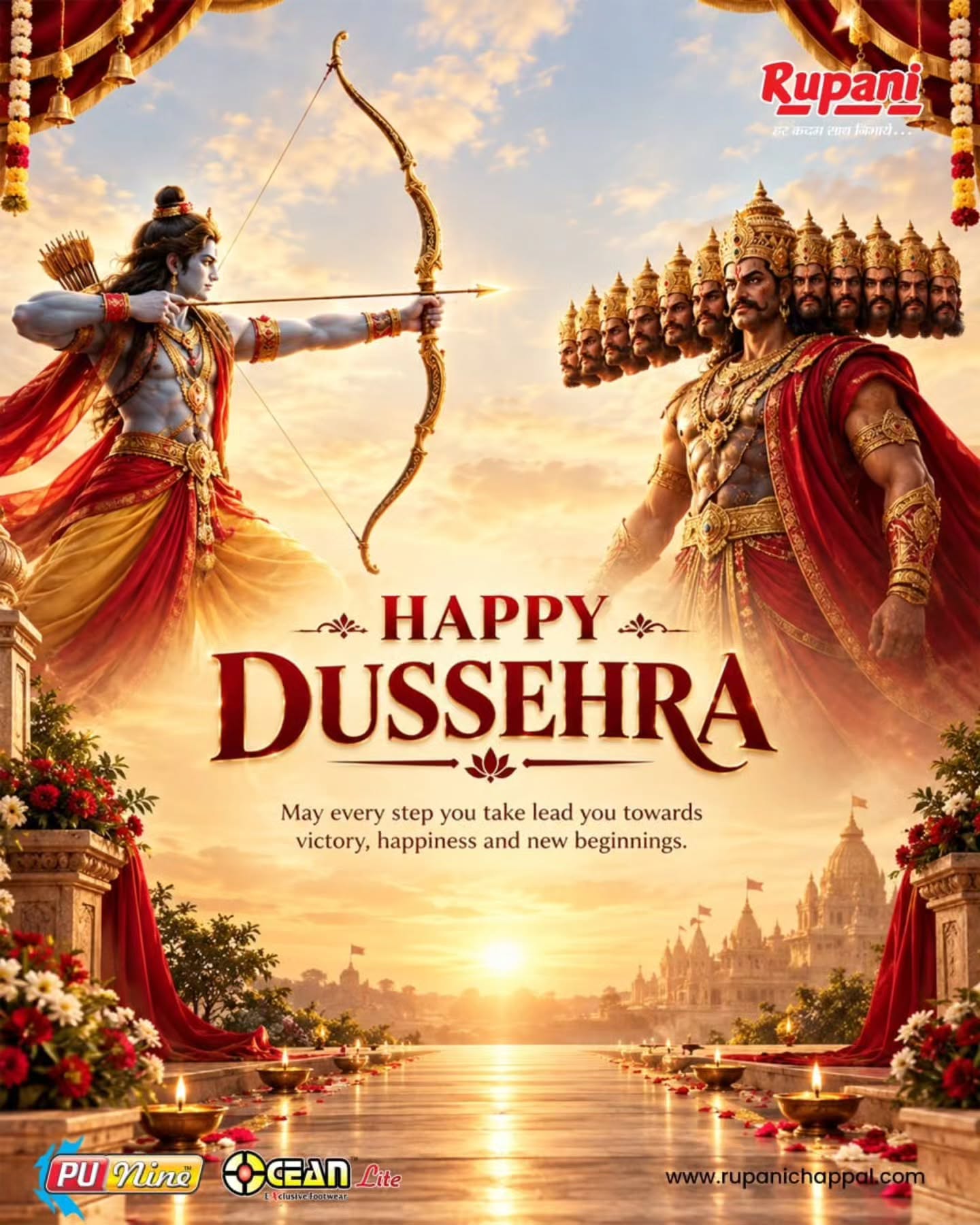Where goodness rises, every dark thing falls. 🏹✨
Wishing you and your family a very Happy Dussehra!
May every step you take lead you towards victory, happiness and new beginnings.
Rupani Chappal: Har Kadam Saath Nibhayo 🪔
📍 www.rupanichappal.com
#dussehra #ramayana #festivevibes #trending #diwalivibes